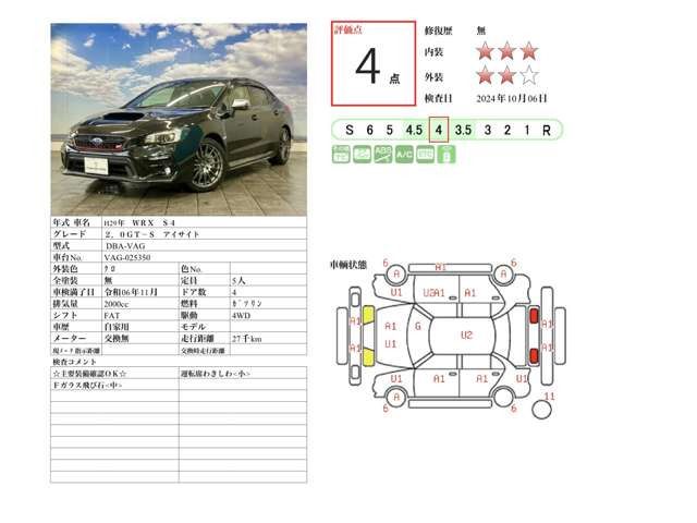 SUBARU WRX S4 2017 Image 31
