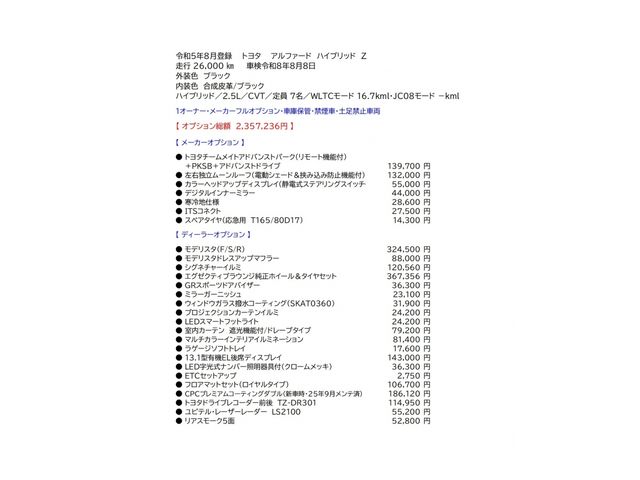 TOYOTA ALPHARD HYBRID 2023 Image 31